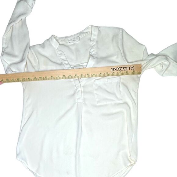 LUSH White Chiffon Popover Blouse - Size S - Picture 3 of 10
